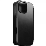 Nomad iPhone 16 Pro Max Etui Modern Leather Folio Horween Svart