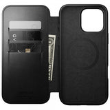 Nomad iPhone 16 Pro Max Etui Modern Leather Folio Horween Svart