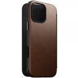 Nomad iPhone 16 Pro Max Etui Modern Leather Folio Brun