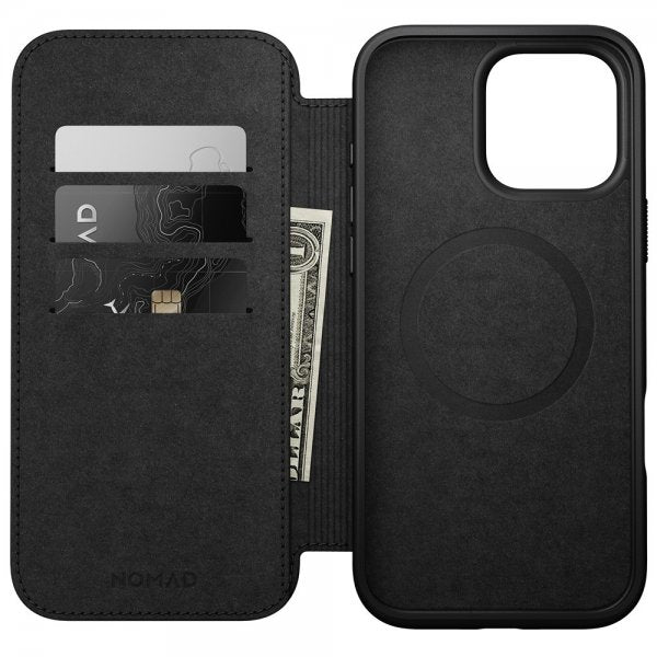 Nomad iPhone 16 Pro Max Etui Modern Leather Folio Brun
