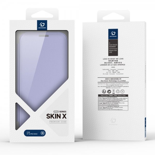 Dux Ducis iPhone 16 Pro Max Etui Skin X Pro Series Kickstand MagSafe Lilla