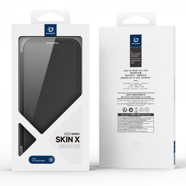 Dux Ducis iPhone 16 Pro Max Etui Skin X Pro Series Kickstand MagSafe Svart
