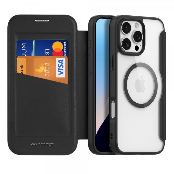 Dux Ducis iPhone 16 Pro Max Etui Skin X Pro Series MagSafe Svart