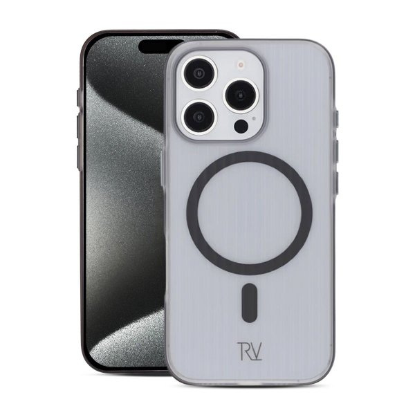 Rvelon iPhone 16 Pro Max Deksel Korrugerte MagSafe Grå