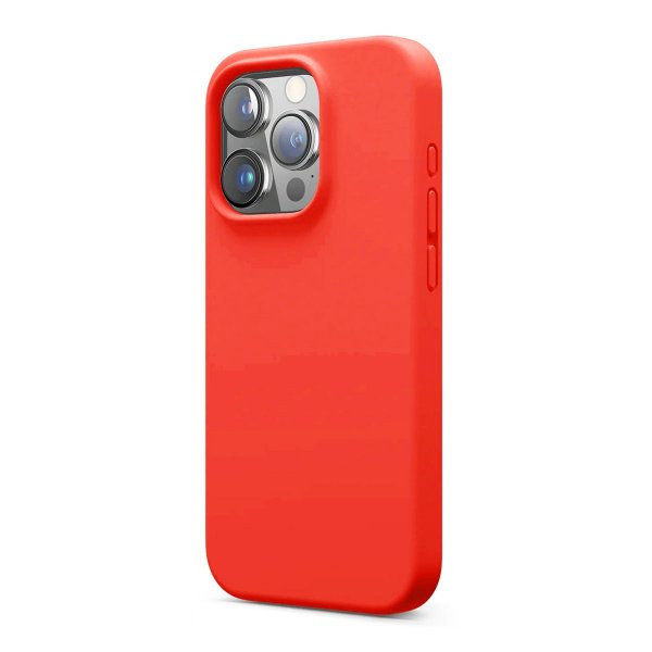 Rvelon iPhone 16 Pro Max Deksel Silikon Rød