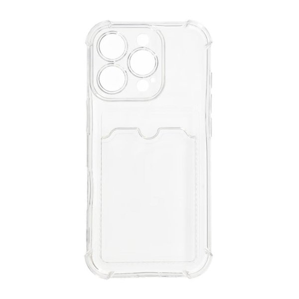 iPhone 16 Pro Max Deksel Kortholder Støtsikker Transparent
