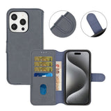 Rvelon iPhone 16 Pro Max Etui Detachable Wallet Case Blå