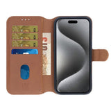 Rvelon iPhone 16 Pro Max Etui Detachable Wallet Case Brun