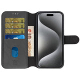 Rvelon iPhone 16 Pro Max Etui Detachable Wallet Case Svart