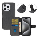 Rvelon iPhone 16 Pro Max Etui Detachable Wallet Case Svart