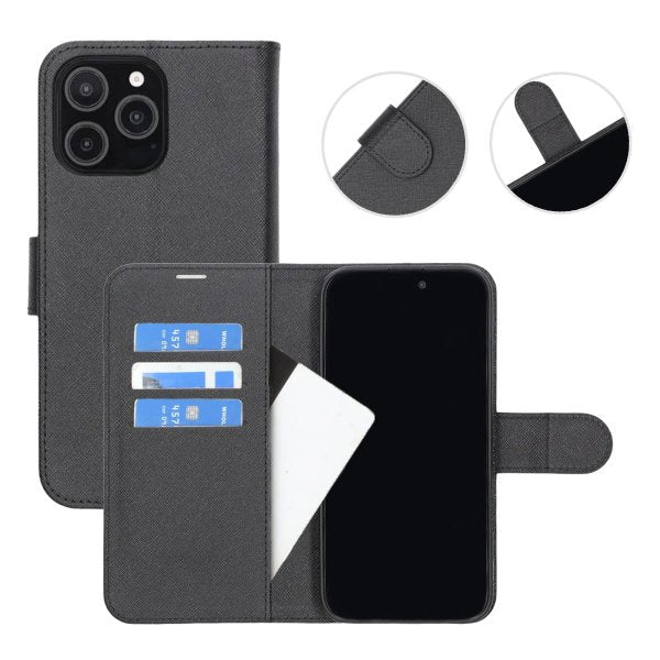 iPhone 16 Pro Max Etui med Stativ Svart