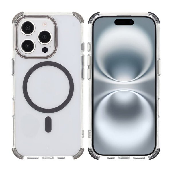 Rvelon iPhone 16 Pro Max Deksel TPU MagSafe Grå