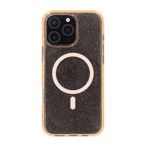 Rvelon iPhone 16 Pro Max Deksel Glitter MagSafe Gull
