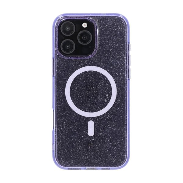 Rvelon iPhone 16 Pro Max Deksel Glitter MagSafe Lilla