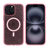 Rvelon iPhone 16 Pro Max Deksel Glitter MagSafe Rosa