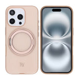 Rvelon iPhone 16 Pro Max Deksel Roterbart Stativ Hvit