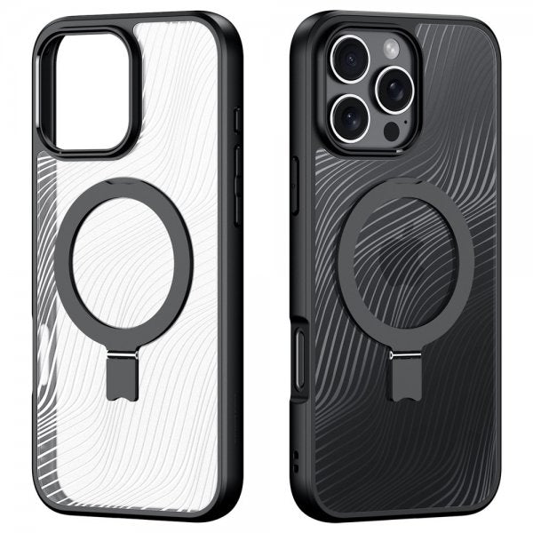 Dux Ducis iPhone 16 Pro Max Deksel Aimo Series MagSafe Kickstand Svart