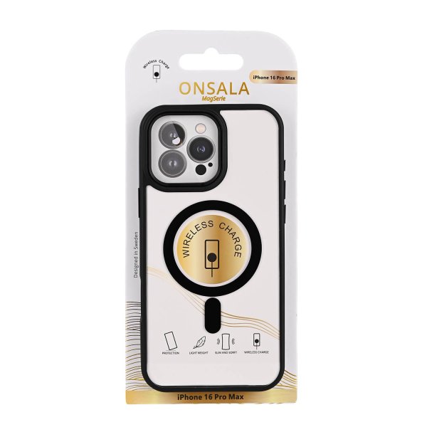 Onsala iPhone 16 Pro Max Deksel Bumper MagSeries Klar Svart