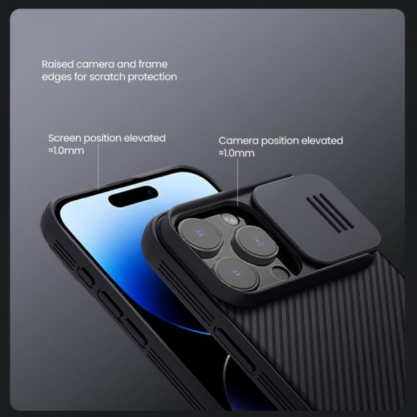 Nillkin iPhone 16 Pro Max Deksel CamShield Pro Svart