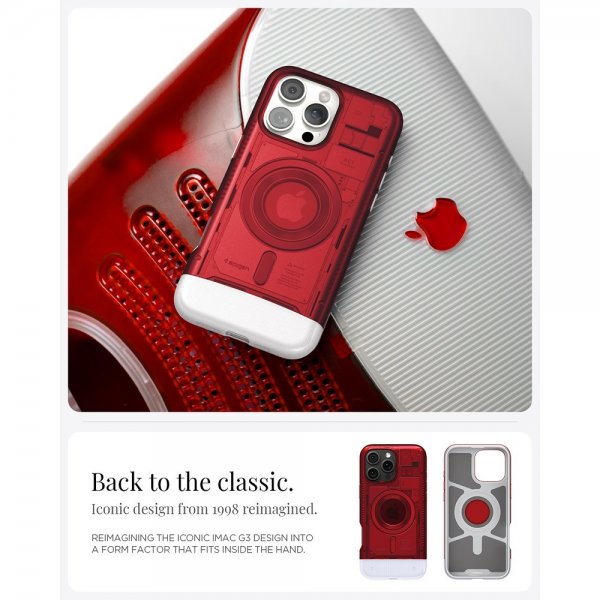 Spigen iPhone 16 Pro Max Deksel Classic C1 MagFit Ruby