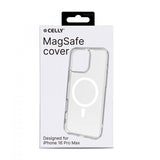 Celly iPhone 16 Pro Max Deksel GELSKINMAG MagSafe Klar Hvit