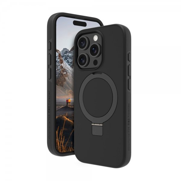 dbramante1928 iPhone 16 Pro Max Deksel Iceland Ultra D3O MagSafe Kickstand Svart
