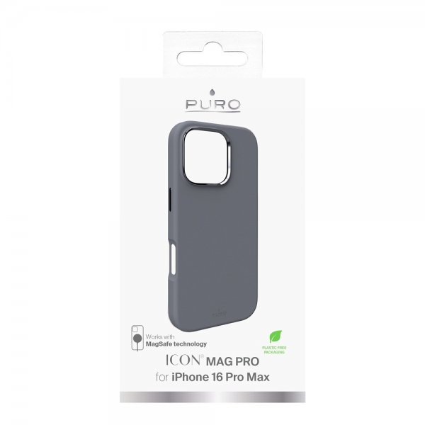 Puro iPhone 16 Pro Max Deksel ICON Mag Pro Grå