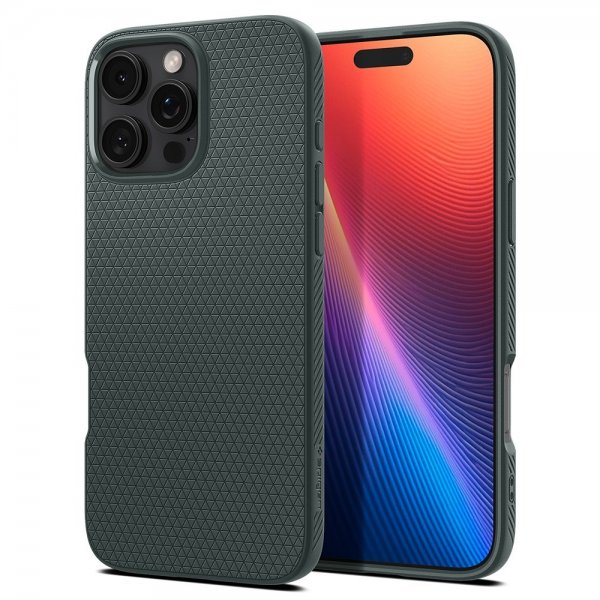 Spigen iPhone 16 Pro Max Deksel Liquid Air Abyss Green