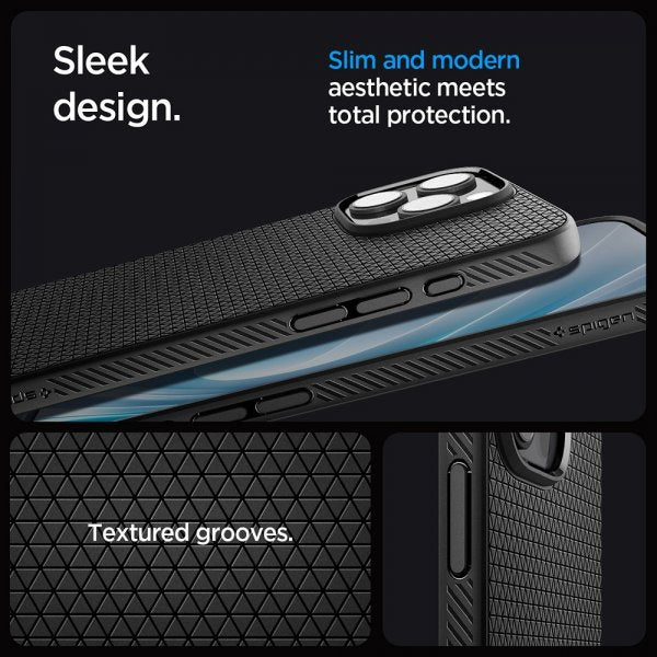 Spigen iPhone 16 Pro Max Deksel Liquid Air Matte Black