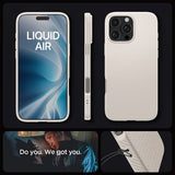 Spigen iPhone 16 Pro Max Deksel Liquid Air Natural Titanium