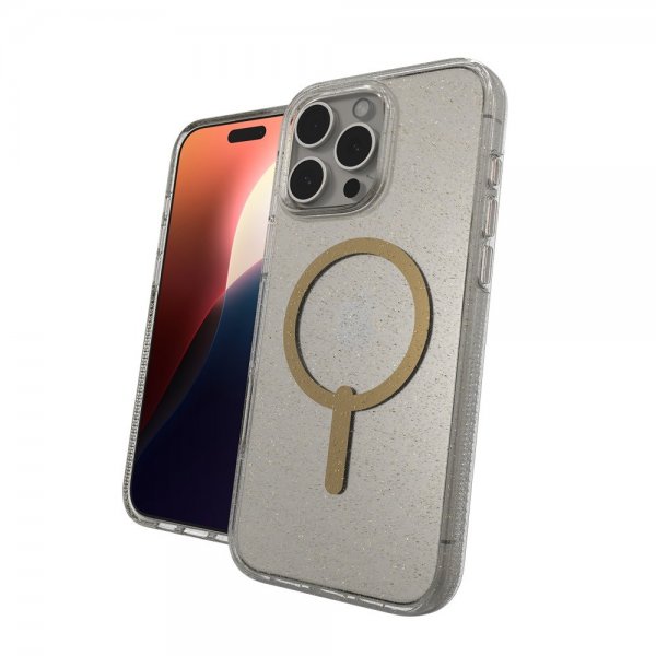 Zagg iPhone 16 Pro Max Deksel Milan Snap Gold Glitter