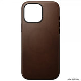 Nomad iPhone 16 Pro Max Deksel Modern Leather Case Brun