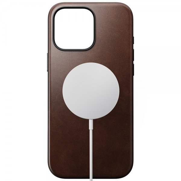 Nomad iPhone 16 Pro Max Deksel Modern Leather Case Horween Rustic Brown