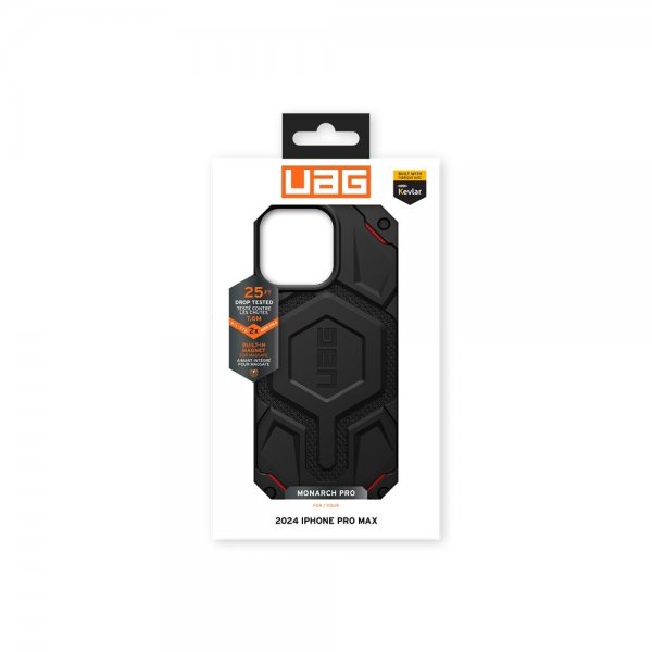 Urban Armor Gear (UAG) iPhone 16 Pro Max Deksel Monarch Pro Kevlar MagSafe Svart