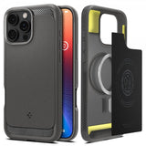 Spigen iPhone 16 Pro Max Deksel Rugged Armor MagFit Grå