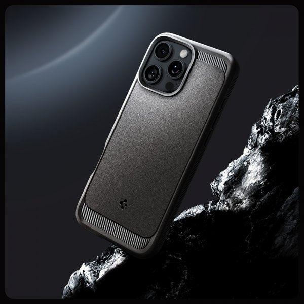 Spigen iPhone 16 Pro Max Deksel Rugged Armor MagFit Grå
