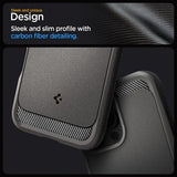 Spigen iPhone 16 Pro Max Deksel Rugged Armor MagFit Grå