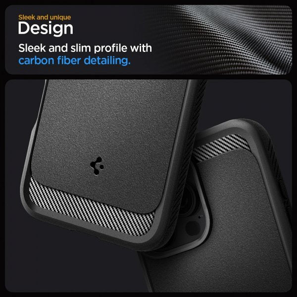Spigen iPhone 16 Pro Max Deksel Rugged Armor MagFit Matte Black