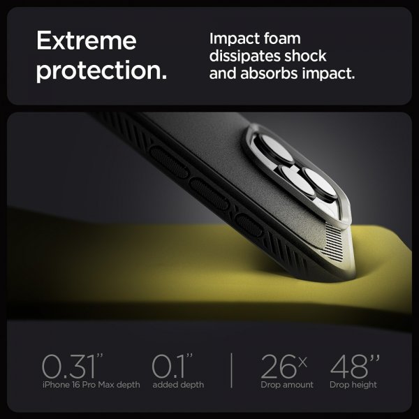 Spigen iPhone 16 Pro Max Deksel Rugged Armor MagFit Matte Black