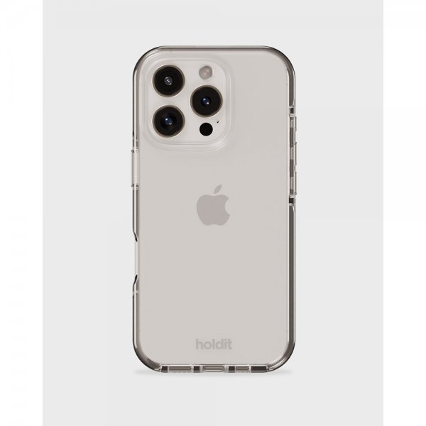 holdit iPhone 16 Pro Max Deksel Seethru Hvit