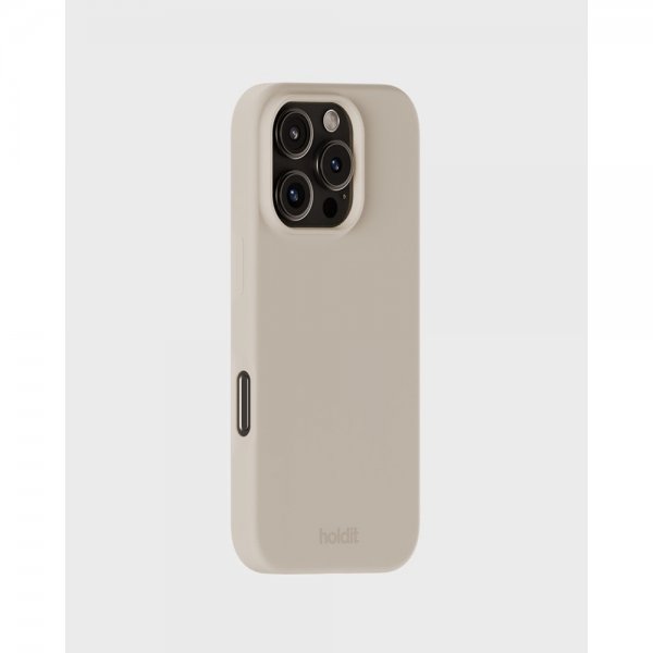 holdit iPhone 16 Pro Max Deksel Silikon Light Beige