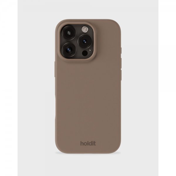 holdit iPhone 16 Pro Max Deksel Silikon Mocha Brown