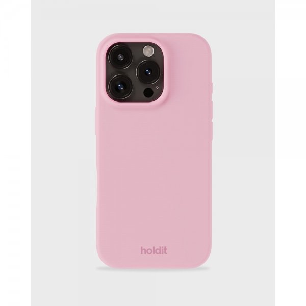holdit iPhone 16 Pro Max Deksel Silikon Rosa