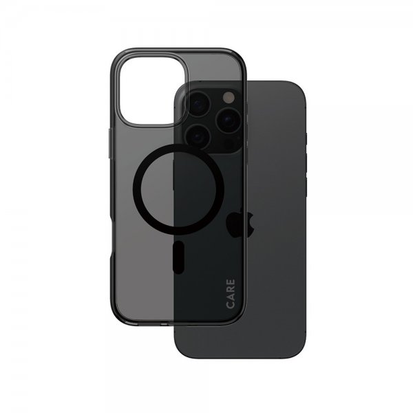 CARE by PanzerGlass iPhone 16 Pro Max Deksel Smokey MagSafe Svart