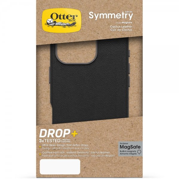 Otterbox iPhone 16 Pro Max Deksel Symmetry Cactus Leather MagSafe Noir Ash