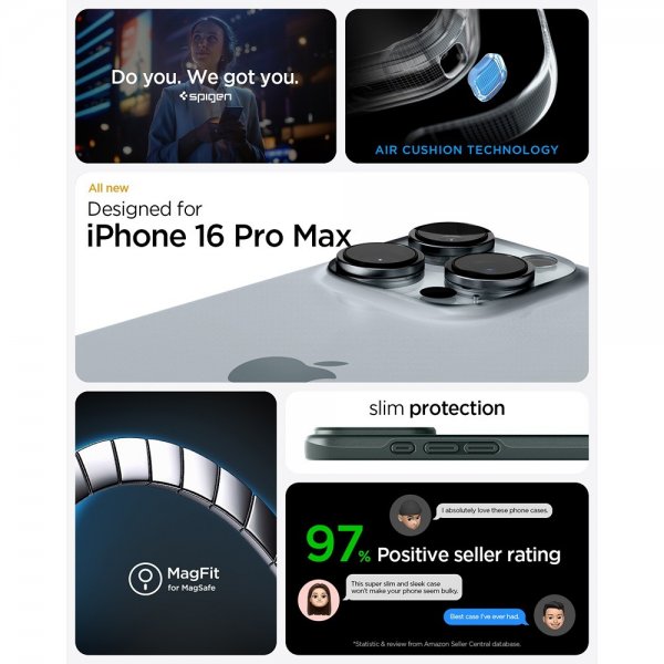Spigen iPhone 16 Pro Max Deksel Thin Fit MagFit Abyss Green
