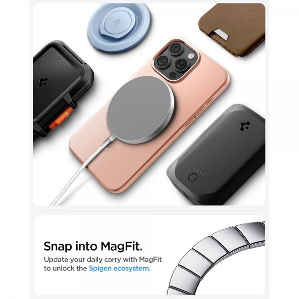 Spigen iPhone 16 Pro Max Deksel Thin Fit MagFit Rose Titanium