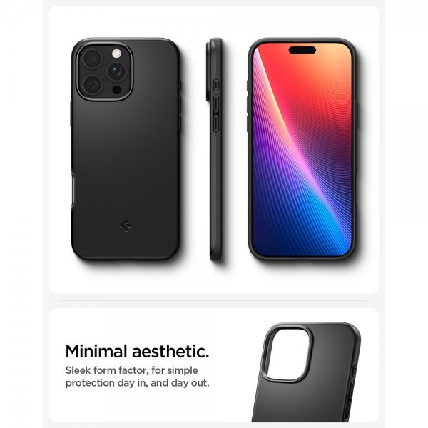 Spigen iPhone 16 Pro Max Deksel Thin Fit MagFit Svart