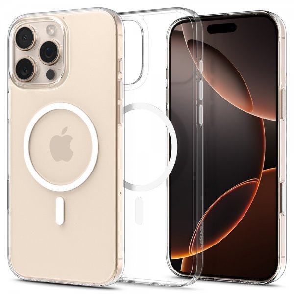Spigen iPhone 16 Pro Max Deksel Thin Fit T MagFit Clear White