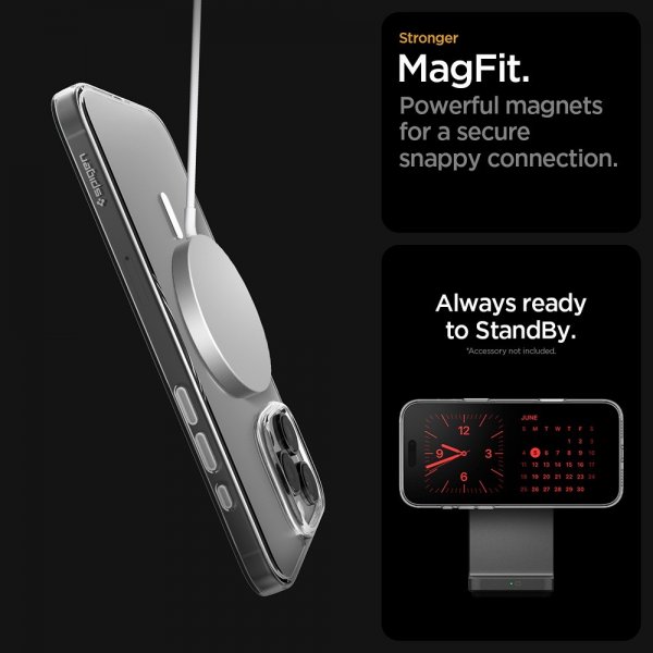 Spigen iPhone 16 Pro Max Deksel Thin Fit T MagFit Clear White